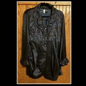 Lindi Blue Long Dress Jacket Medium